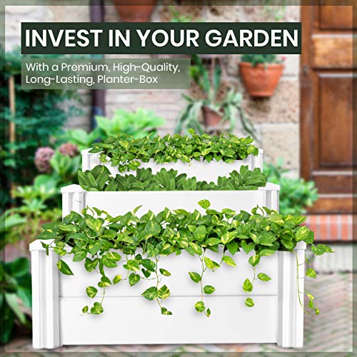 HEGEMONE Co. Tiered Raised Elevated Garden Bed Planter Box For