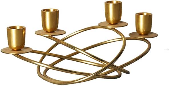 Candelabro De Chimenea De Metal, Marco De Hierro Moderno Geom茅trico