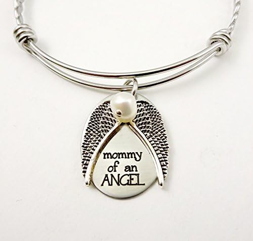 Mommy of An Angel Remembrance Bangle Bracelet