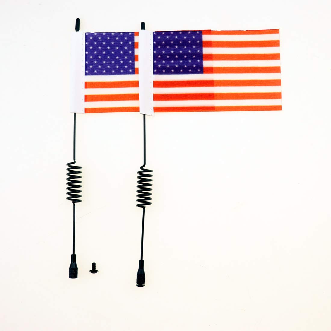 Photo 1 of HUWAIMI 1/8-1/10 RC Antenna with US flag RC Car Parts RC Decoration for 1:8-1:10 RC Crawler Axial SCX10 90046 TRX-4 TRX4 D90 D110 Tamiya CC01 (2pcs 195mm/7.68Inch)