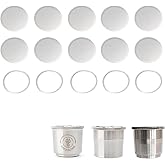 steel filter 10pcs and silicone ring 5pcs fit for CAPSULONE resuable refillable coffee capsule fit for illy
