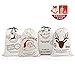 PUAIDA 4 Pack Santa Sack & 8 Christmas Cards, 27.5
