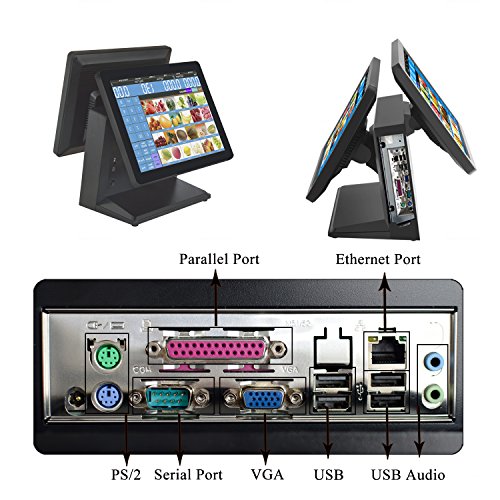 ZHONGJI All In One Retail Bundle Point of Sale System - includes AP-B6000 Touch Screen PC, Windows10 Pro OS ,POS Software, Thermal Receipt Printer,Stainless Steel Cash Drawer