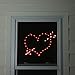 Northlight Lighted Red Valentine's Day Heart Bow and Arrow Window Silhouette Decoration, 18