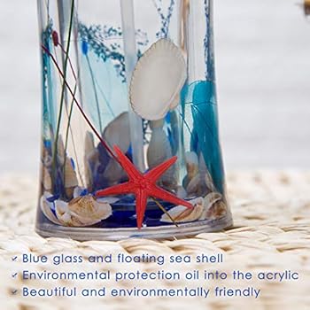Aduty Bathroom Accessory Acrylic Ocean Series Bathroom Organizer Hand Lotion And Soap Dispenser Bottle With Floating Blue Glass And Sea Shell Zdad001 Buy Online At Best Price In Uae Amazon Ae