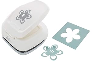 1 5/8 inch Flower Silhouette Craft Lever Punch for Scrapbooking Cards Paper Arts (Flower)