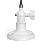 Holicfun Indoor/Outdoor Security Camera Wall Mount, White, 1-Pack | Universal 1/4"-20 plastic bracket, 360-degree adjustable, fits Ring/Blink/Arlo/Wyze cam &amp; more, hardware included