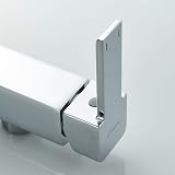 Ibergrif Gold Square Shower Mixer Tap Hand Shower Hose Holder Chrome view 8