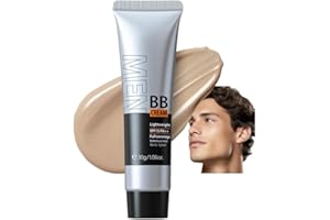 AKARY Hydrating Men BB Cream SPF 15 PA++, Full-Coverage Foundation&Concealer, Mens Face Moisturizer Cream Evens Skin Tone, Oil Control and Cover Flaws, Natural Finish for All Skin Types, Natural 240