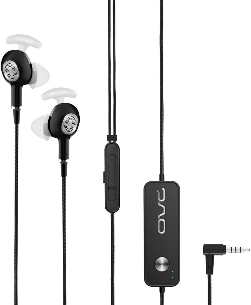 Amazon Co Jp Ovc H15アクティブノイズキャンセリングヘッドフォン ワイヤードイヤホン内蔵マイク リモート 60時間再生 30db平均リダクション デュアルドライバiphone Samsung用オプションベース 3 5mmジャック ブラック 家電 カメラ