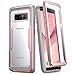 i-Blason Case Designed for Galaxy Note 8, Magma Series Built-in Screen Protective Clear Back Cover with Holster Heavy Duty Belt Clip Shell (Rosegold)