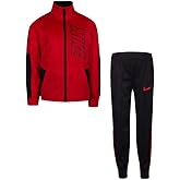 Nike Boy`sTherma Dri-Fit 2 Piece Tracksuit (Black(8ME201-R1N)/University Red, 18 Months)