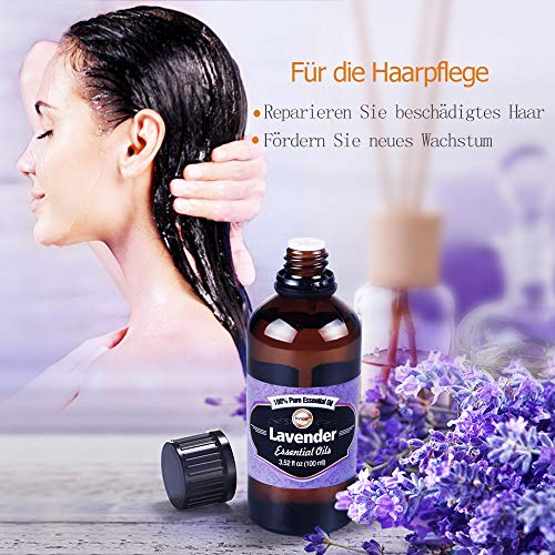 Ätherische Öle lavendel 100ml Naturreines Ätherisches LavendelÖl Entspannung Massageöl Naturrein Oel Einschlafen Schlafen Massage Öl Beruhigende Aetherisches Ätherische Öle Naturkosmetik