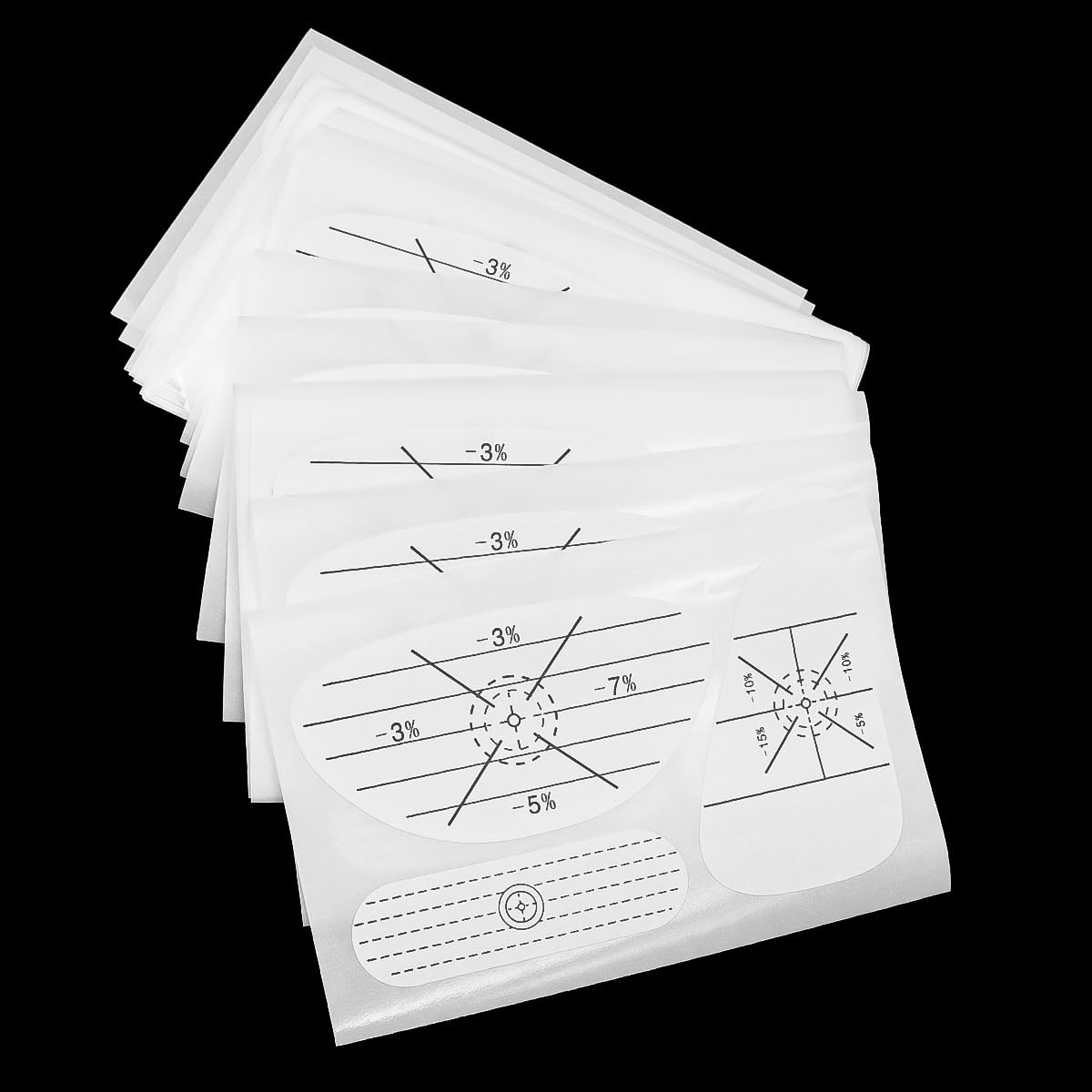 Alnicov 50 Set Golf Impact Tape Golf Target Sticker 3 Types Golf Training Aids for Golf Training Precision Striking