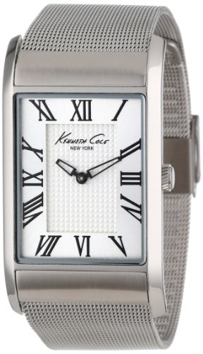 Kenneth Cole New York Men's KC9289 Classic Rectangle Case Roman Numeral Mesh Watch