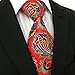 Shlax & Wing Men's Acceossories Necktie Printed Ties Red Paisley Silk Brand New