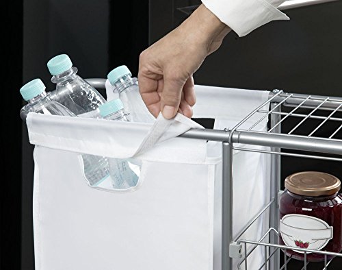 WENKO-12100100-Sammelwagen-Slim-3-Etagen-abnehmbarer-Sack-Fassungsvermgen-28-L-pulverbeschichtetes-Metall-20-x-58-x-80-cm-Grau