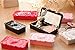 Keyzone Lovely Fake Eyelashes Earrings Necklace Container Rose Jewelry Box Mirror Storage