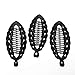 Monrocco 6 pcs 3 color Large Size Banana Hair Clips Resin Fish Shape Grips Clamp Hair Accessories 5.5''