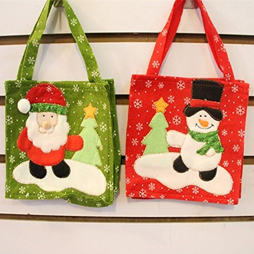 Adeeing 6pcs Christmas Festival Party Toys Cloth Gift Craft Bag 1616cm Christmas Snowman and santa claus