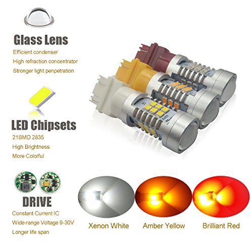 image for iBrightstar Newest Extremely Bright 3156 3157 3057 4157 LED Bulbs with