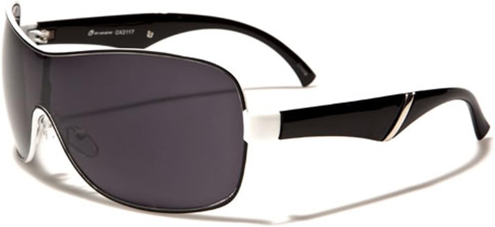 Oxigen Men Shield Rectangle Metal Driving Shades Sunglasses Full UV400 Protection Free VIBRANT HUT pouch