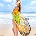 GERINLY Chiffon Floral Beach Cover Up Sheer Bikini Wrap for Seaside Holiday