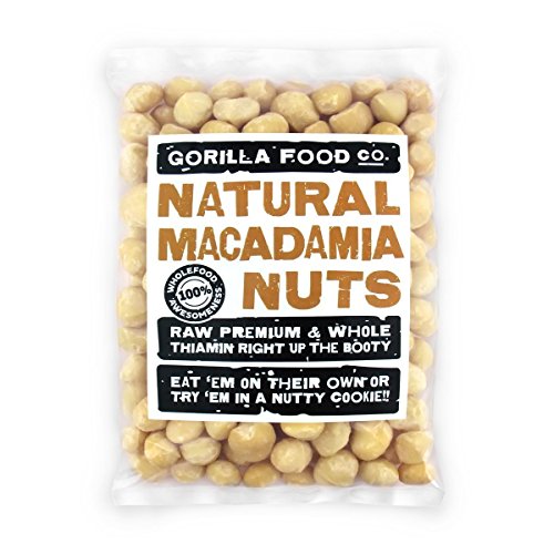 Whole (95%) Raw Macadamia Nuts Unsalted - 8oz