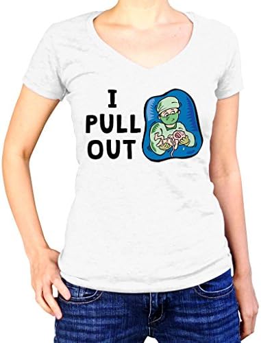 Kim Fit Fab Women's Funny OBGYN Obstetrician Nurse Vneck T-Shirt Medium White