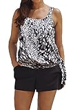 Summer Mae Plus Size Dew Drops Blouson Plus Size Swimwear Tankini