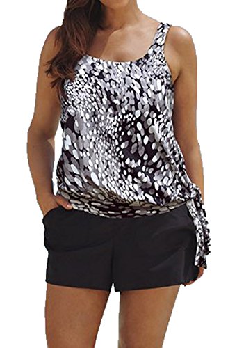 Summer Mae Plus Size Dew Drops Blouson Plus Size Swimwear Tankini