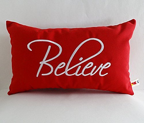 Amazon Com Sunbrella Canvas Jockey Red Embroidered Believe
