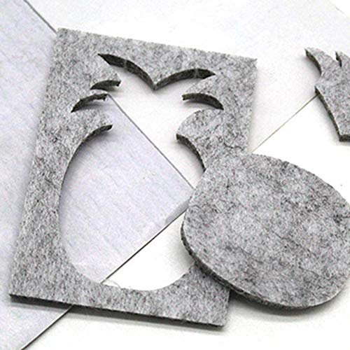 Shuohu 6Pcs 12 Fruit Head + 4 Geometry DIY Felt Mold Strawberry/Pineapple DIY Craft Applique Stencil Template 6pcs