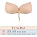 Strapless Bra, Women's Self Adhesive Silicone Invisible Reusable Push-up Bras with Drawstring for Backless Dress by SKST (C, Beige)