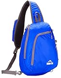 Venture Pal Sling Shoulder Crossbody Bag Lightweight Hiking Outdoor Travel Backpack Daypacks (Blue)