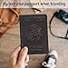 Shvigel US Leather Passport Book Cover - Thin American Travel Passport Holder - Premium International USA Passport Protector Case for Women Men (Black Vintage)