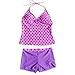iiniim Girls Fancy Polka Dots 2 Piece Halter Tankini Swimwear Swimsuit Summer Wear