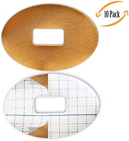 Dexcom Adhesive Patches Pre-Cut for G4 G5, Dimensions 4.3" h x 3.25" w, Color Tan, Pack of 10