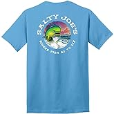 Salty Joes Men's Graphic Logo Heavyweight Cotton T-Shirts in Regular, Big and Tall