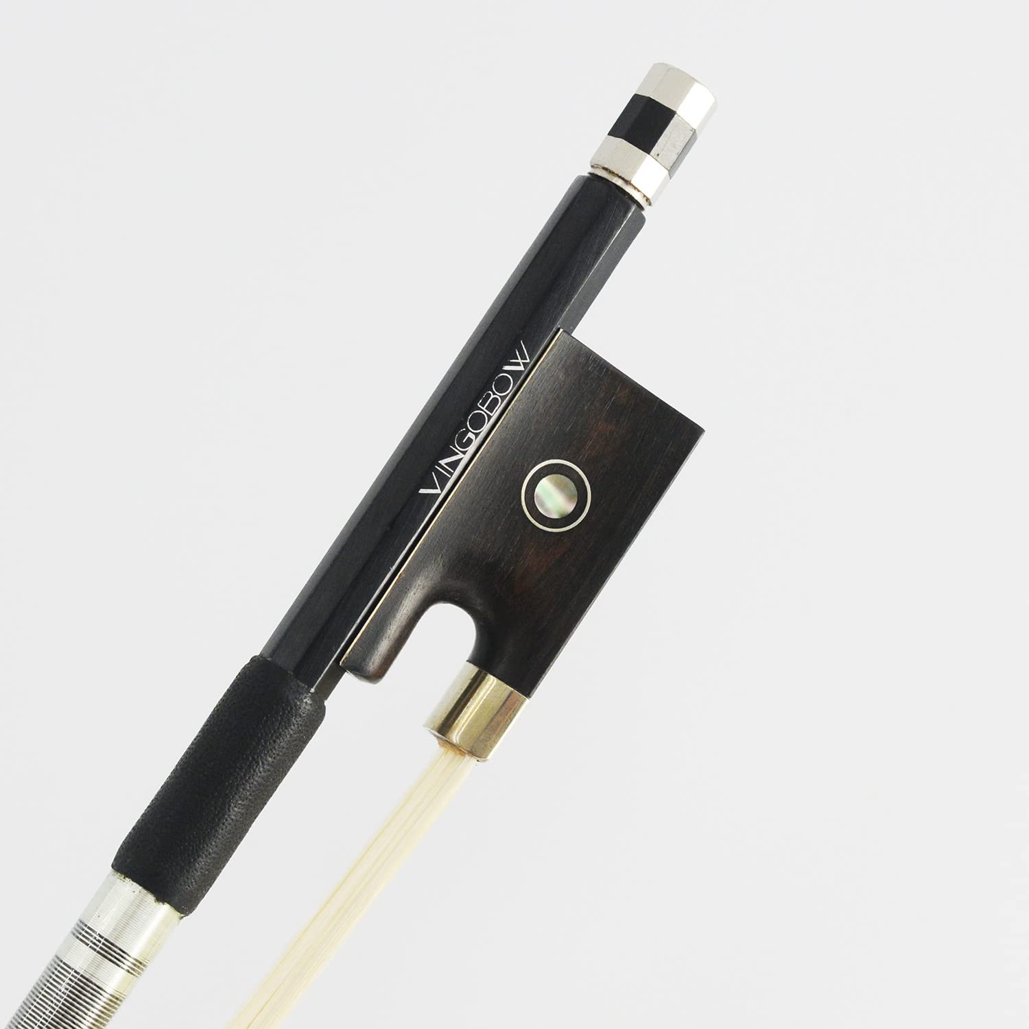 3/4 Size Carbon Fiber Violin Bow 101V Advanced Level 69cm 3 4 Three quarters Parisian Eyes Ebony Frog Straight Smooth Screw Strong and Durable Unbleached Mongolian Horse Hair Warm Sweet Sound