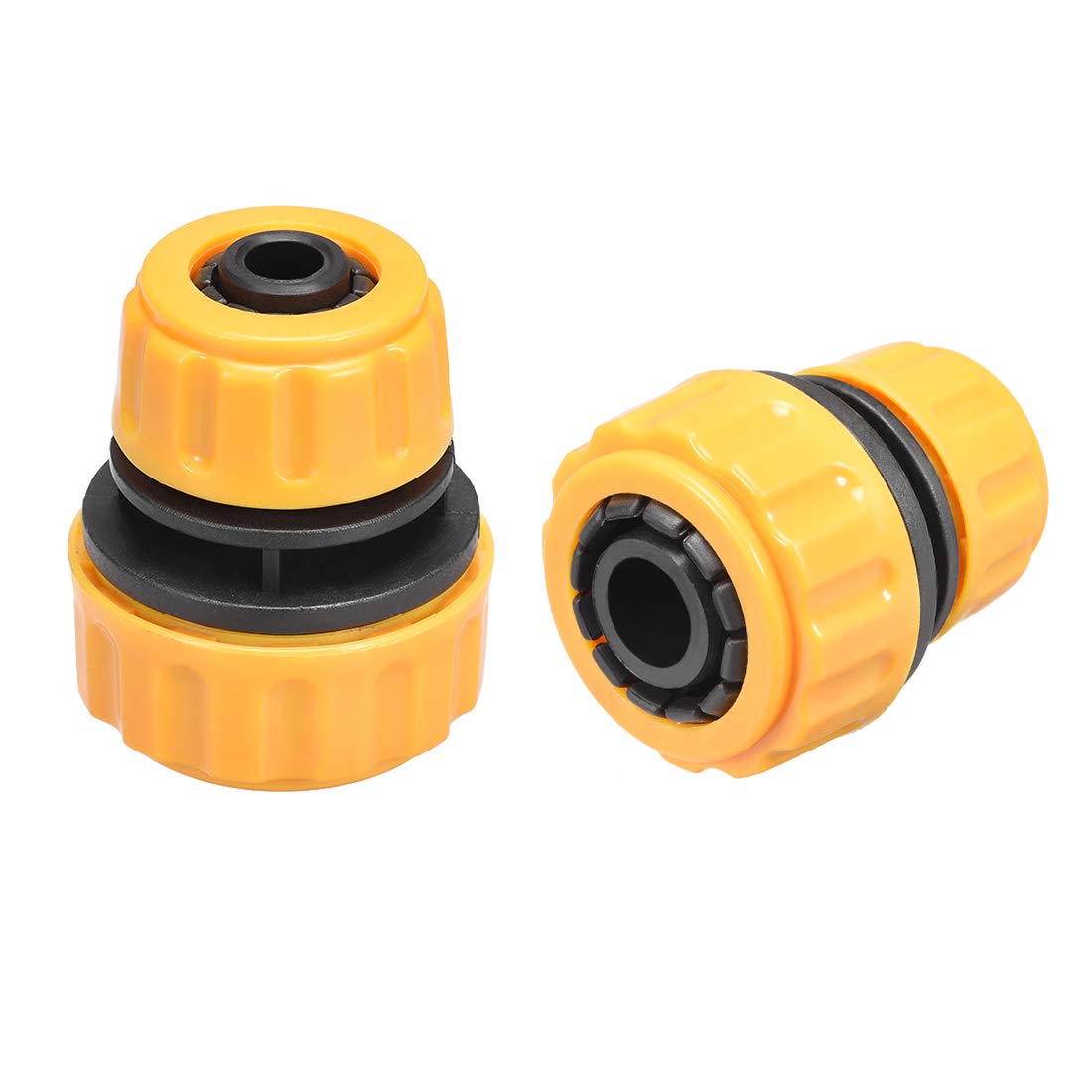 sourcing map Garden Water Hose Connector 1/2 ID X 3/4 ID Plastic Quick Connect Fittings Joiner Mender Extend Repair Connector Adapter Tool 2pcs