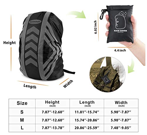 image for Idefair Backpack Rain Cover Waterproof Reflective Strip Design with An