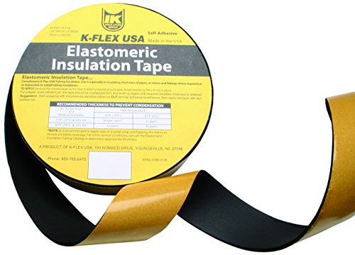 K-Flex 800-EL-018 Black Elastomeric Insulation Foam Tape Roll, 1/8" Thick (Pack of 12) - Thumbnail 2