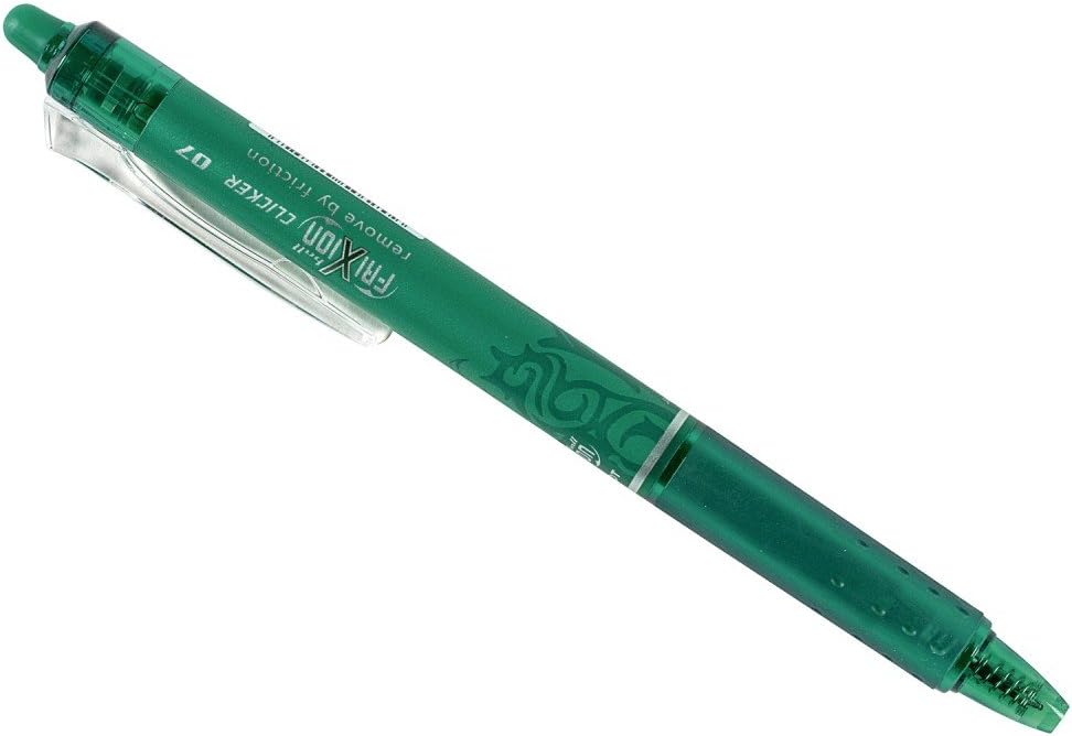 Pilot Frixion Clicker Green 0.7 mm Retractable Erasable Pen