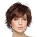 BLONDE UNICORN Short Hair Wigs for Women with Bangs Natural Human Hair Wig (Auburn)