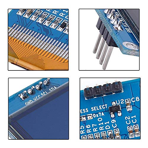 Organizer OLED Display Module 128 x 64 OLED Display I2C IIC SPI 0.96inch Arduino OLED Display IIC Serial OLED Module with SSD1306 for Raspberry Pi and Microcontroller - White Light (3pcs)