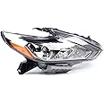 Front Headlight, for 2016-2018 Nissan Altima Halogen Headlight w/Bulb, 260109HS0A, 26010-9HS0A, NI2503247 Clear Projector Head Lamp Assembly (Right Passenger Side)