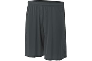 A4 SPORTSWEAR Athletic Performance All Sports Shorts Moisture Wicking, UPF 30+, No Pockets (14 Colors, Youth 6" & Adult 7" & 9")