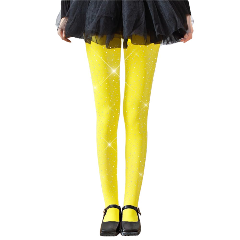 LUCKELF Girls Glitter Tights, Soft Opaque Tights