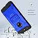 Venoro Compatible with ZTE Blade Z Max Case, ZTE ZMax Pro 2 Case, ZTE Sequoia Case, Shockproof Protection Case Cover with Belt Swivel Clip and Kickstand Compatible with ZTE Z982 (Blue)